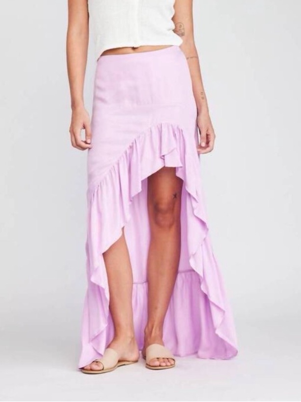 Anthropologie high-low side split skirt